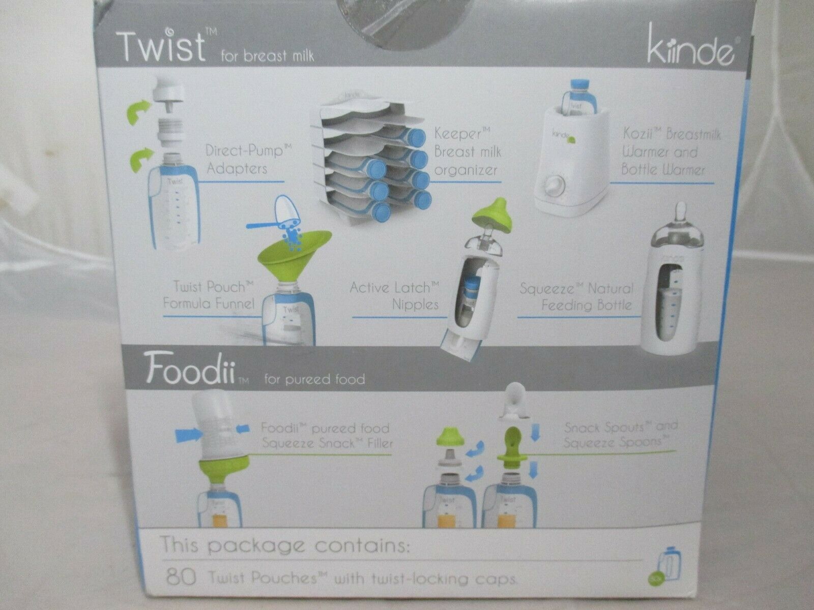 Kiinde Twist Breast Milk Storage Pouch 6oz, 40/Set